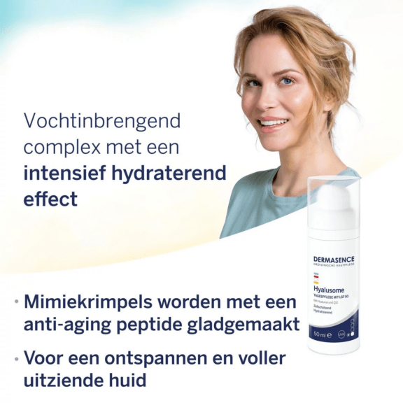 Dermasence Hyalusome Day cream with SPF 50 - eigenschappen