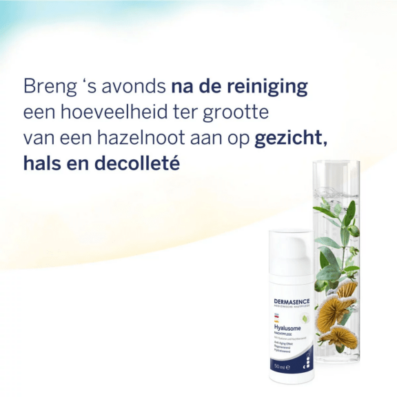 Dermasence Hyalusome Night care - gebruik