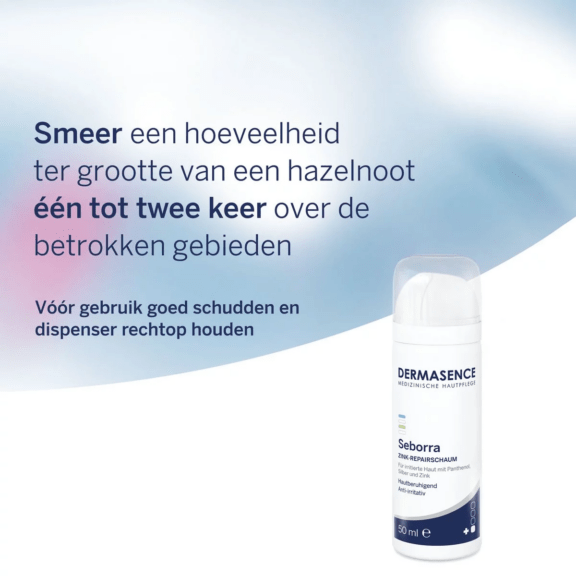 Dermasence Seborra Zinc repair foam - gebruik