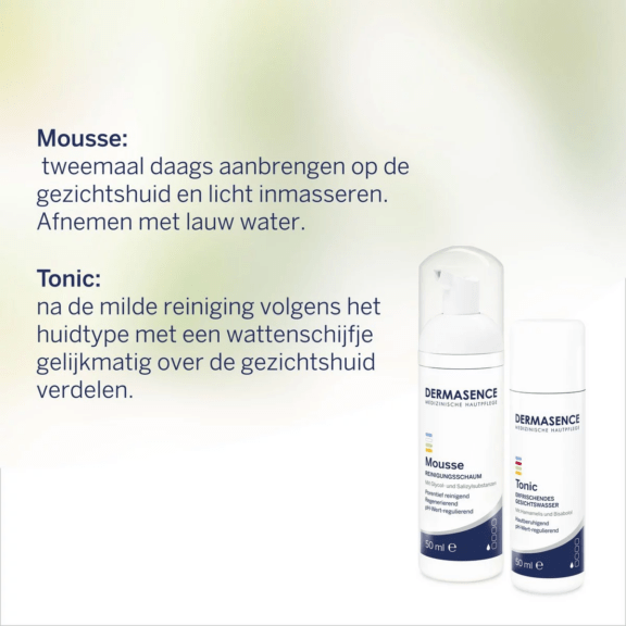 Dermasence Travel kit Mousse + Tonic - gebruikswijze