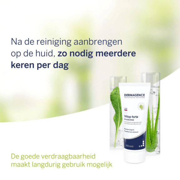 Dermasence Vitop forte Care cream - gebruikswijze