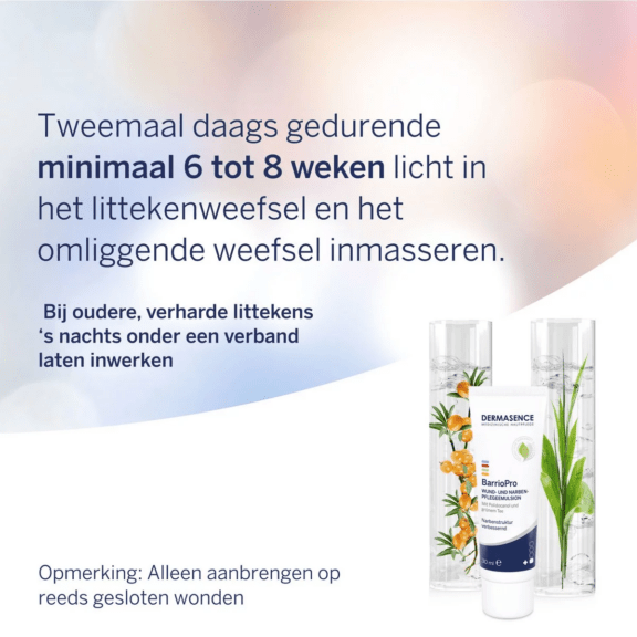 Dermsence BarrioPro Wound and scar care emulsion - gebruik