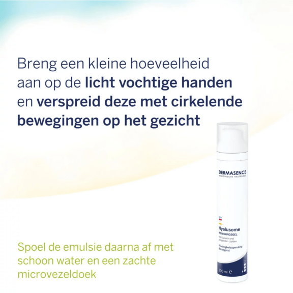 Dermasence Hyalusome Cleansing gel - gebruik