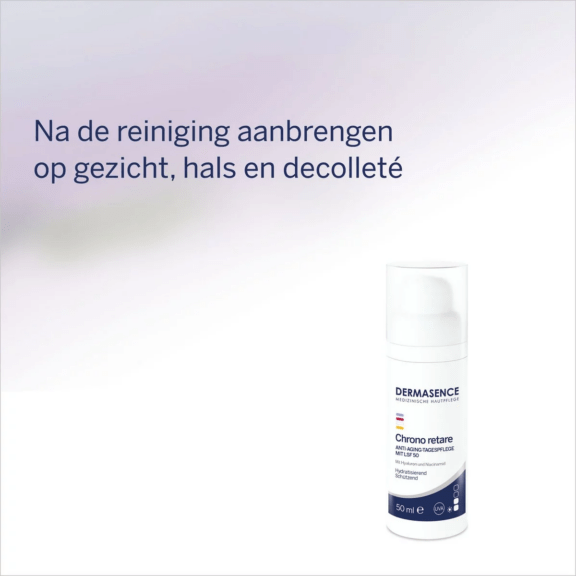 Dermasence Chrono retare Anti-ageing day cream with SPF 50 - gebruik