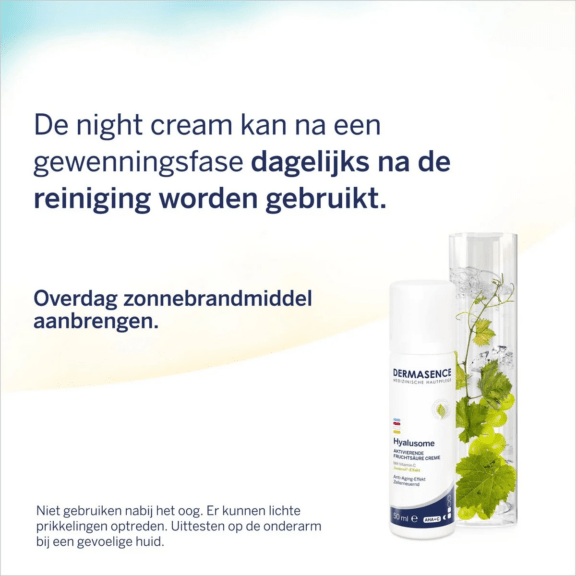 Dermasence Hyalusome Activating fruit acid cream - eigenschappen