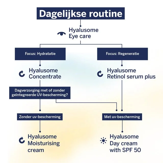 Hyalusome Dagverzorging stroomschema